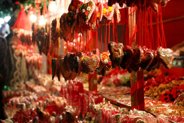 Sales of traditional Christmas sweets on the Christmas market