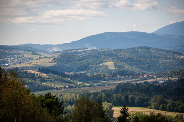 Fototapeta premium misty day in slovakia tatra mountains