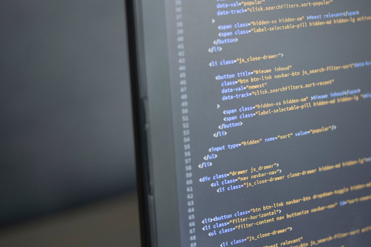 java code computer screen