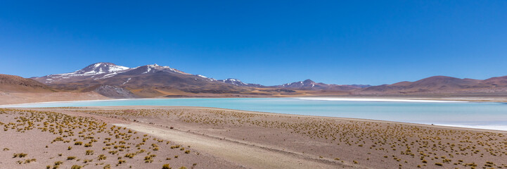 Fototapeta na wymiar Atacama Desert, Chile. Salar Aguas Calientes. Lake Tuyacto. South America.