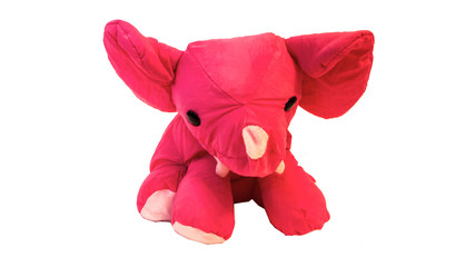Plush pink elephant toy 