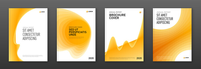 Brochure cover design templates set for business