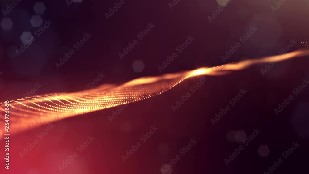 Poster 4k interesting abstract looped backgrounds with luminous particles with depth of field. suitable for