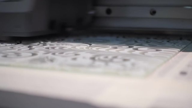 Industrial photo printing on glass. Direct ultraviolet technology
