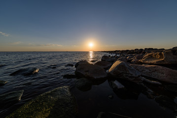 panoramic sea beach view in summer