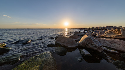panoramic sea beach view in summer