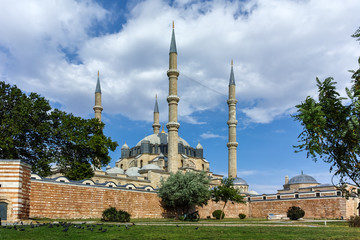 Outside view of Selimiye Mosque Built between 1569 and 1575  in city of Edirne,  East Thrace, Turkey