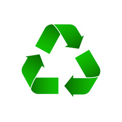 Fototapeta premium Green recycle symbol