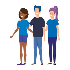 Obraz premium group of people characters