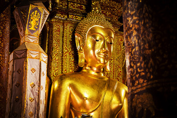 Fototapeta premium Buddha statue at Wat Phumin temple.Nan province Thailand