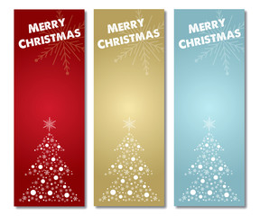 Naklejka na ściany i meble Merry christmas vertical banner label