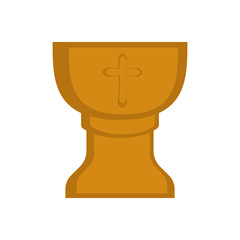 Isolated chalice icon. Catholic object. Vector illustration design