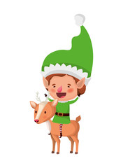 Obraz na płótnie Canvas elf with reindeer avatar character