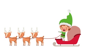 elf with sleigh avatar chatacter