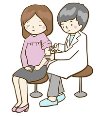 予防接種　女性患者　男性医師