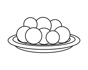 dish with Halwas of sugar