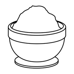 bowl with sesame seeds