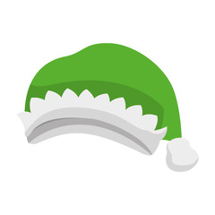 green christmas hat isolated icon