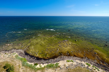 panoramic sea beach view in summer