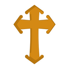 Isolated cross icon. Catholic and christian concept. Vector illustration design