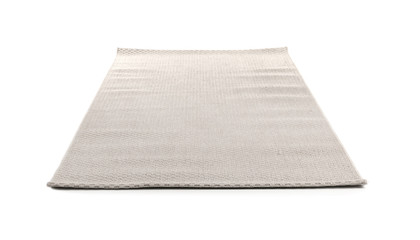 Grey carpet on white background. Interior element