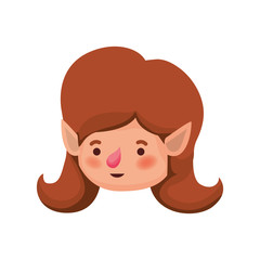 elf woman head avatar character
