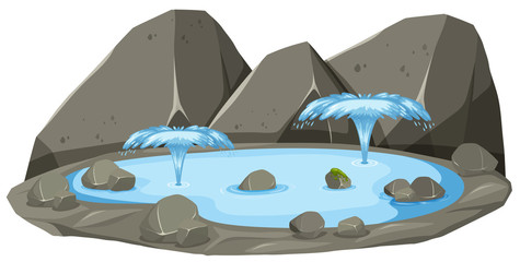 Isolated of hot spring