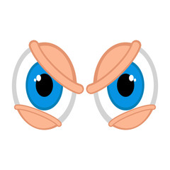 Isolated angry eyes image. Vector illustration design