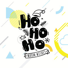 Merry Christmas typography.