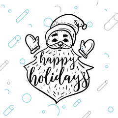 Merry Christmas typography.