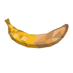 Isolated geometric banana. Low Poly. Vector illustration design