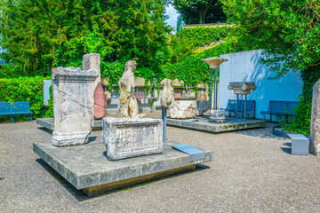 Ancient roman statues exhibited at Augusta Raurica roman museum near Basel, Switzerland