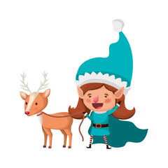 elf woman with reindeer avatar character