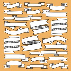 Ribbon with Hand Drawn Style