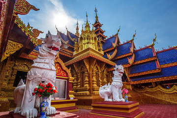 Fototapeta na wymiar The Beautiful of Wat Pipatmongkol is a Buddhist temple It is a major tourist attraction Sukhothai, northern Thailand.November 17, 2018