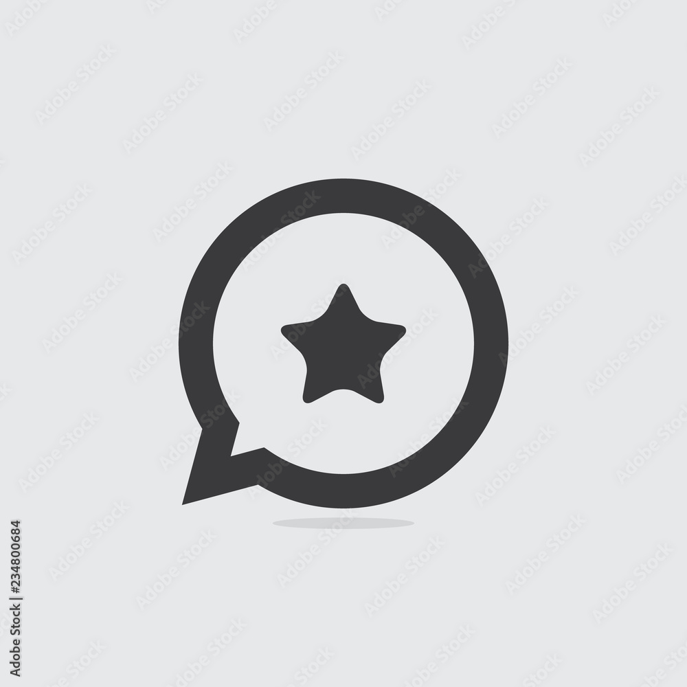 Canvas Prints star speech bubble icon