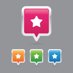 Star Pin Marker Icons
