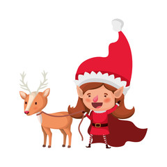 elf woman with reindeer avatar character