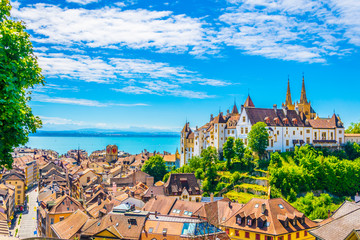 Neuchatel castle in Switzerland