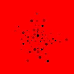 Scattered random black dots. Dark points dispersio