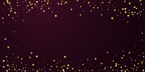 Gold stars random luxury sparkling confetti. Scatt
