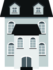 Monochrome Western style house