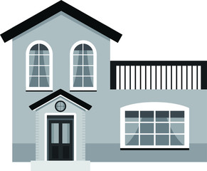 Monochrome Western style house