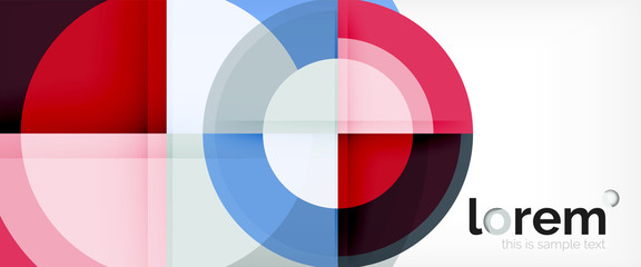 Multicolored round shapes abstract background
