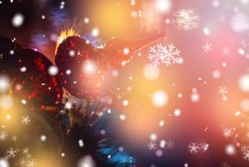 Christmas background with sparkle bokeh light