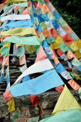 tibetan prayer flags in China 