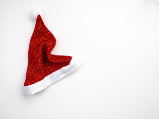 Single Santa Claus red hat on white