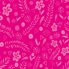 Stylish organic background. Seamless pattern.Vector. スタイリッシュ植物パターン