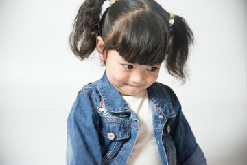 Asian little shy girl