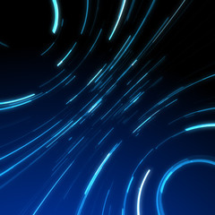 Glitch glow lines in abstraction background blue vortex
